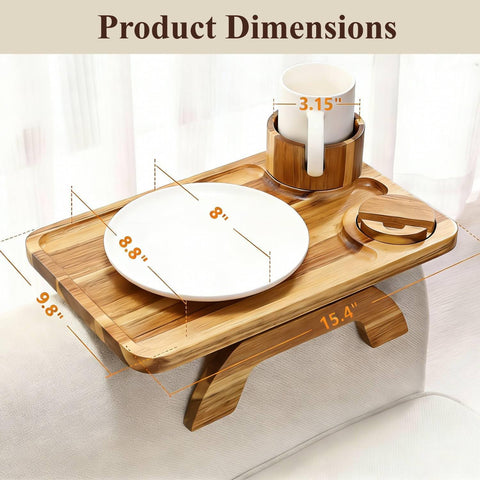 Vellabliss armrest table finish is smooth and easy to wipe clean.