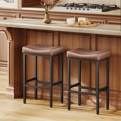 Vellorise 24in counter-height bar stool, right-side view showing compact profile for small spaces