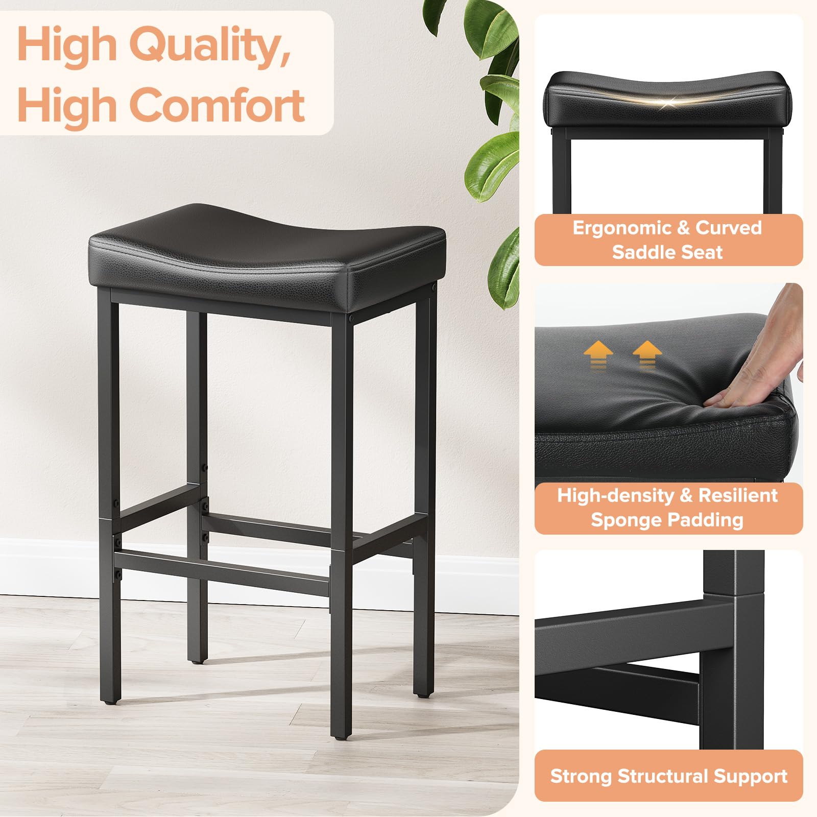Vellorise metal legs close-up emphasizing strength and stability.