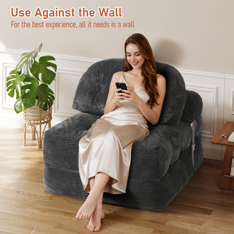 Vellorise lightweight sofa bed at 29.54 lbs, easy to move.