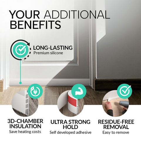 Vellure door sweep easy-trim features for simple resizing.