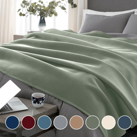Vellux Original Queen Blanket on bed scene offers soft warmth without heaviness.