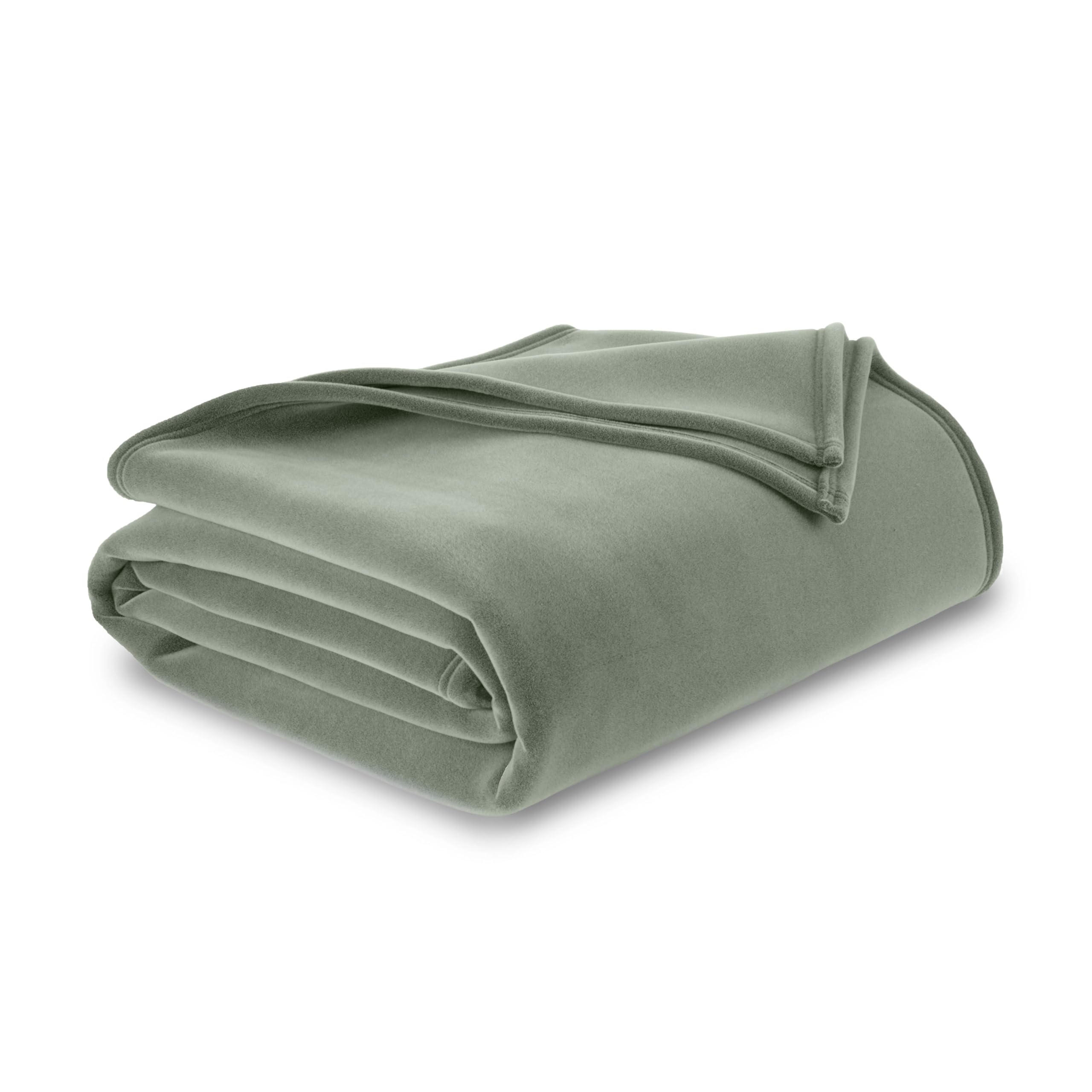 Vellux Original Queen Blanket folded on bed for hotel-style warmth.