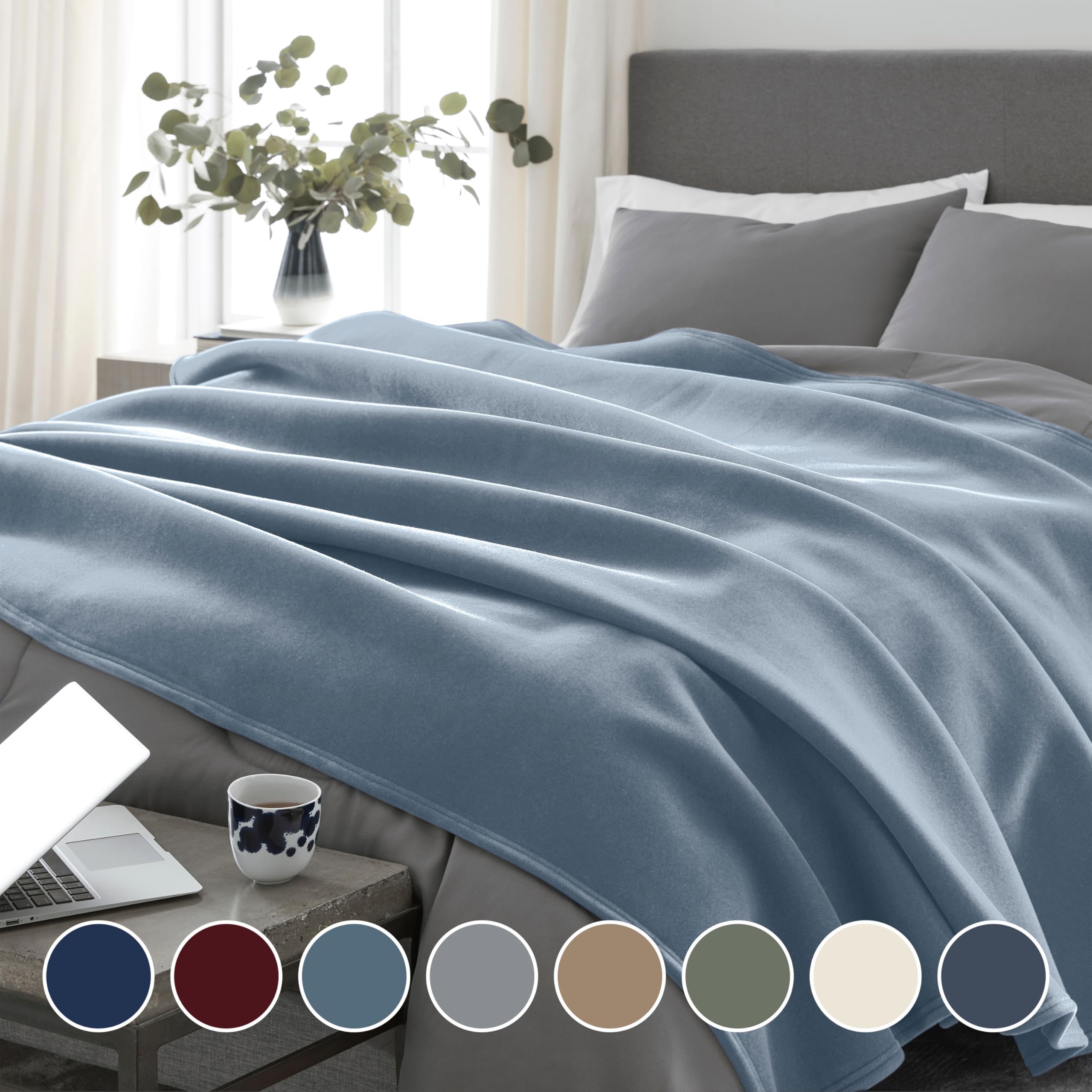 Insulated nylon base visible on Vellux blanket underside