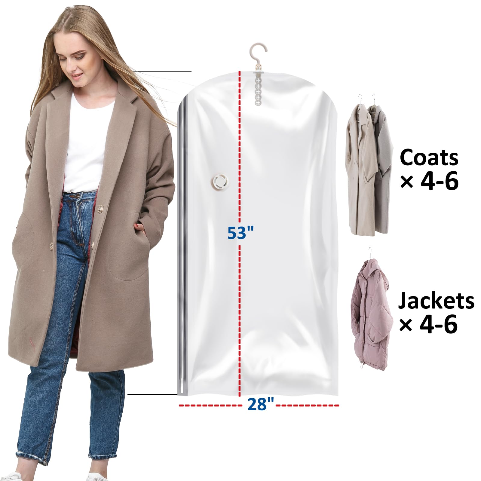 VELMADE double-zip seal keeps bags securely closed during storage.