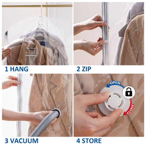 VELMADE hanging bags used in moving or wardrobe organization scenarios.
