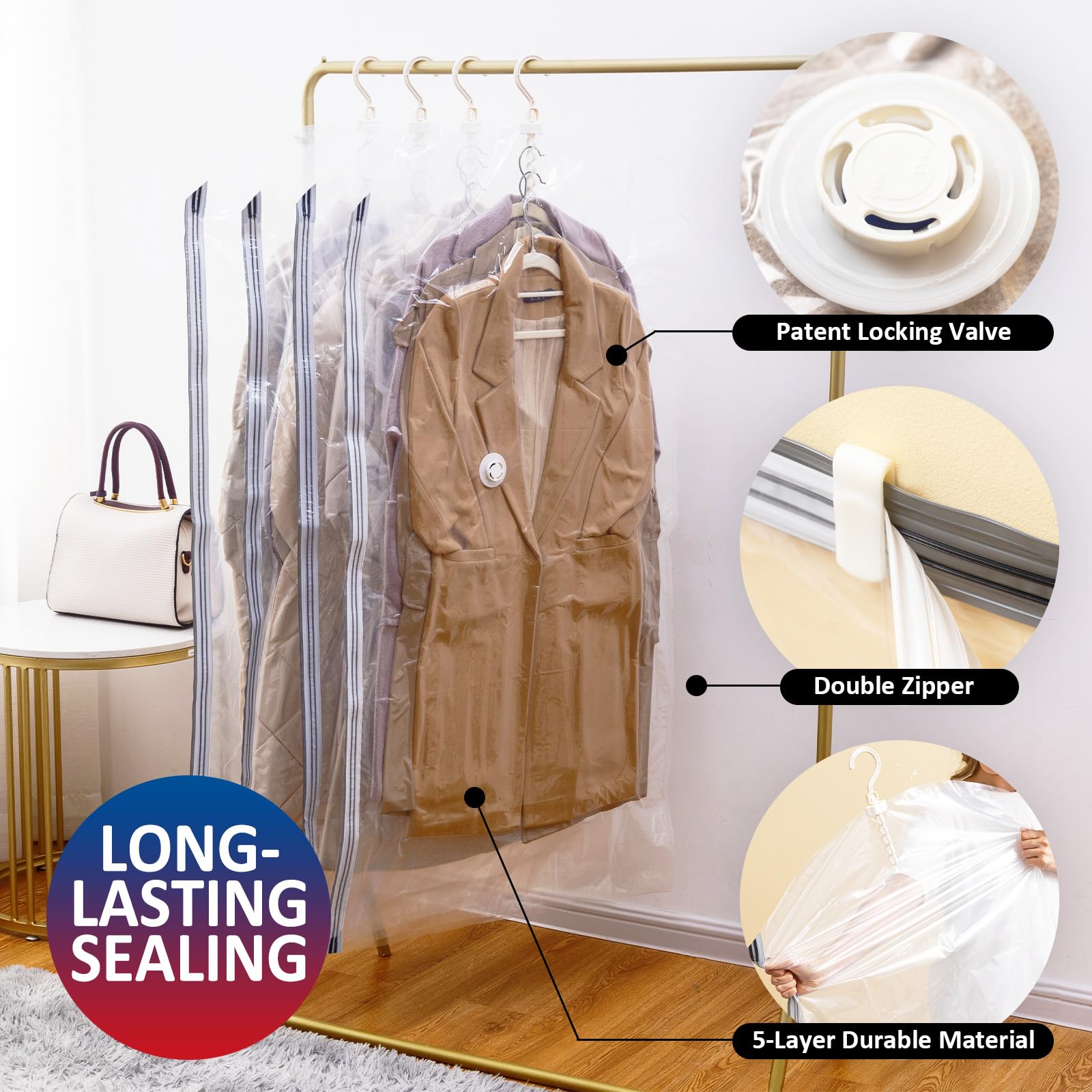 VELMADE multi-functional bag doubles as garment cover and space saver.