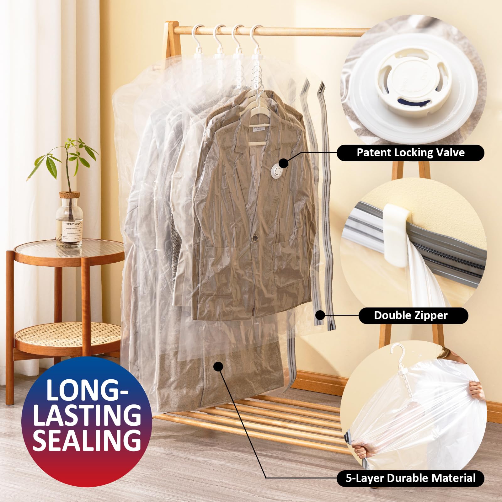 VELMADE suits-and-dresses storage solution for easier closet organization