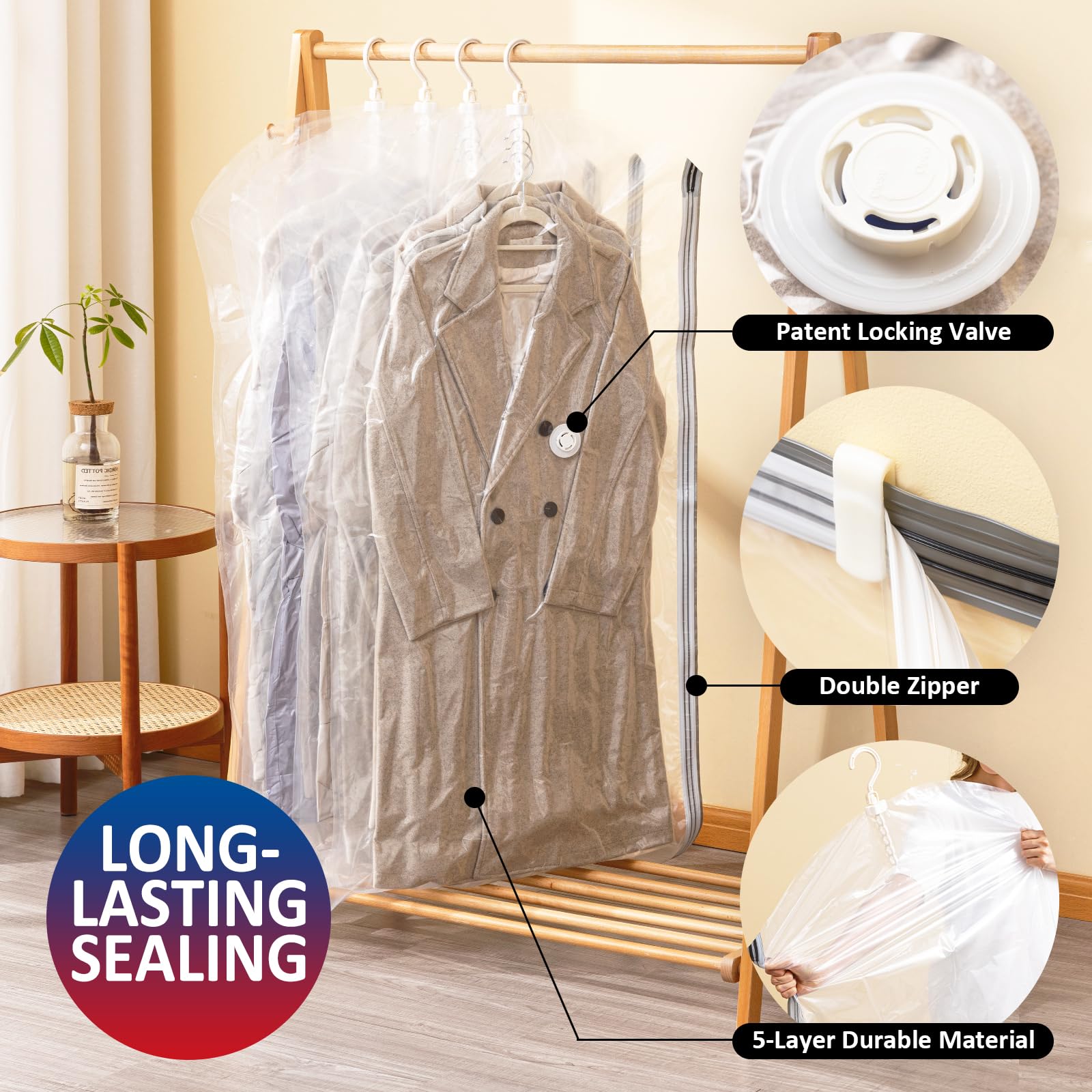 VELMADE suits, dresses, jackets kept dust-free and compact.
