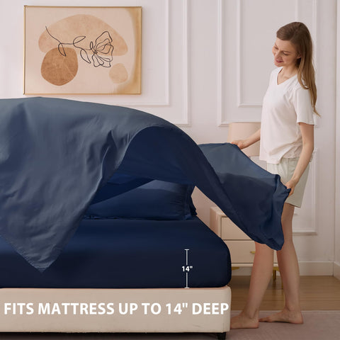 Velorose Queen Comforter Set Navy pillowcases and shams shown for a cohesive look.