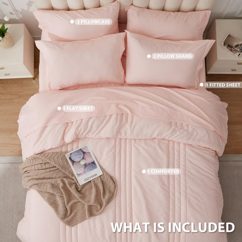 Velorose Queen flat sheet and pillowcases laid out for all-season comfort.