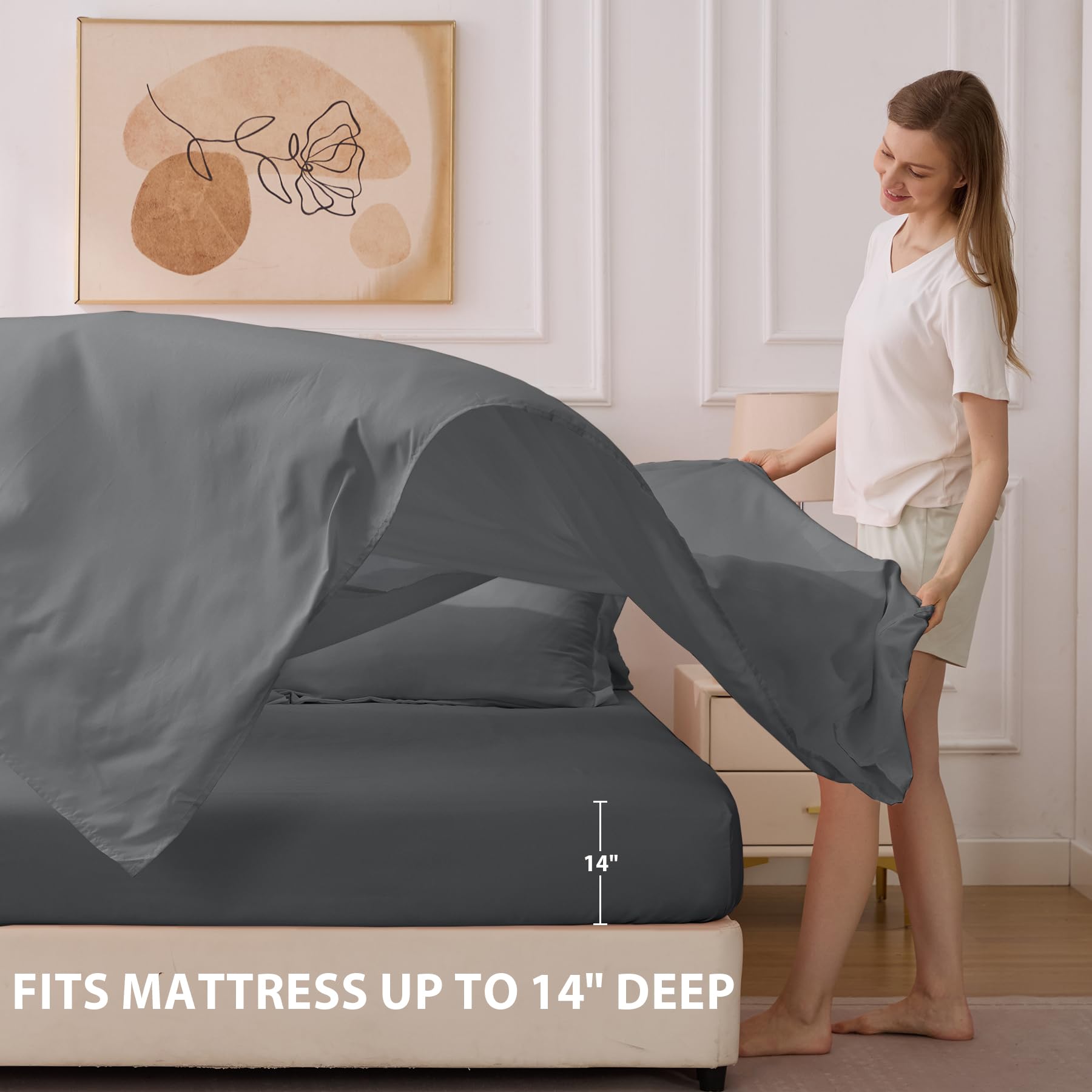 Velorose two shams enhance the bed's timeless, elegant style.