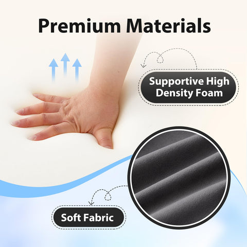 Velorose reading pillow 21in grey top handle eases moving between rooms.