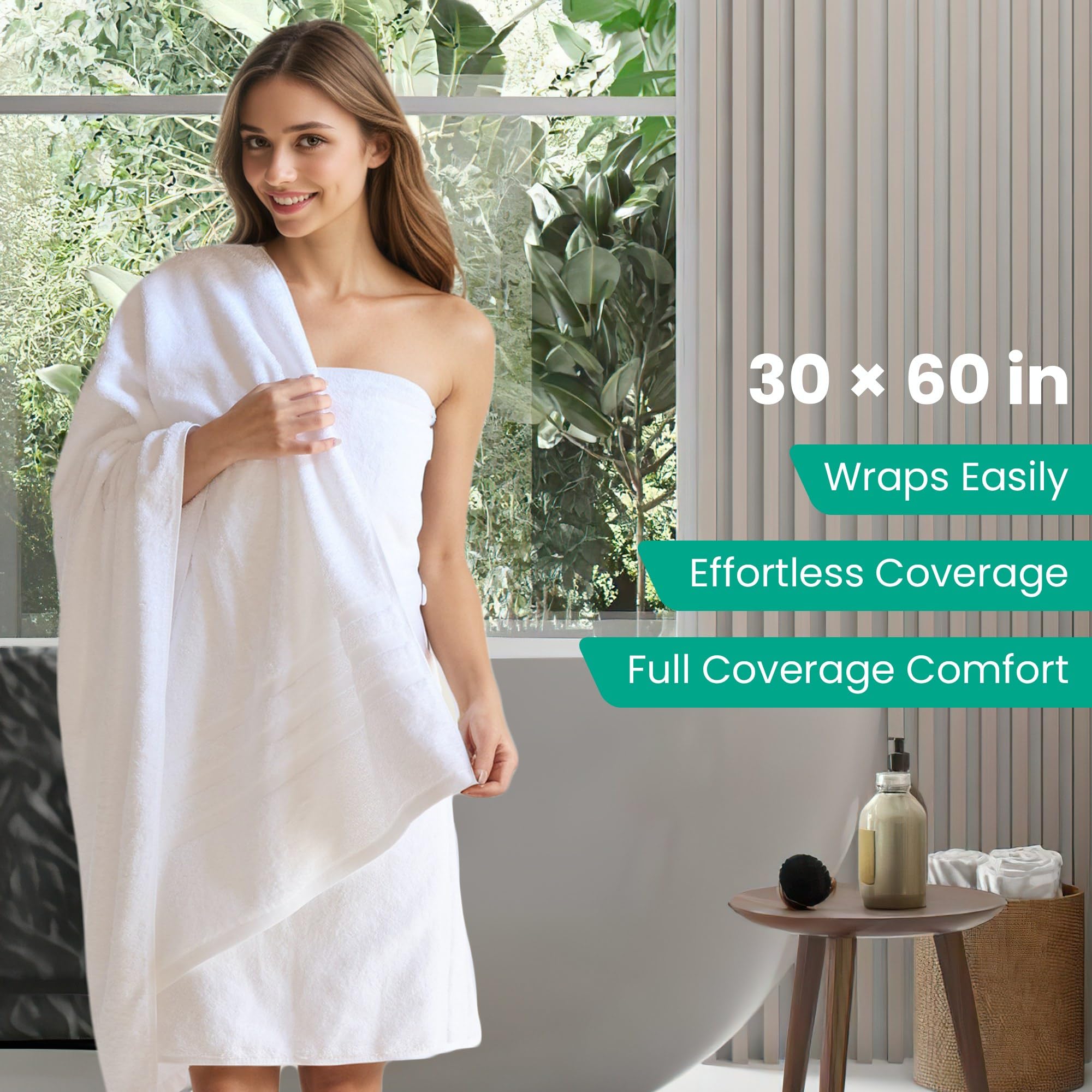 Velqora bath towel hanging to dry demonstrates easy care and airflow