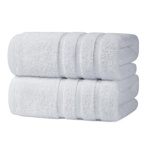 Velqora bath towel 30x60 folded white showing generous daily coverage