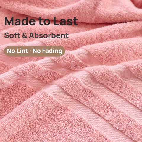Velqora pink towel demonstrates durable wash through repeated use.