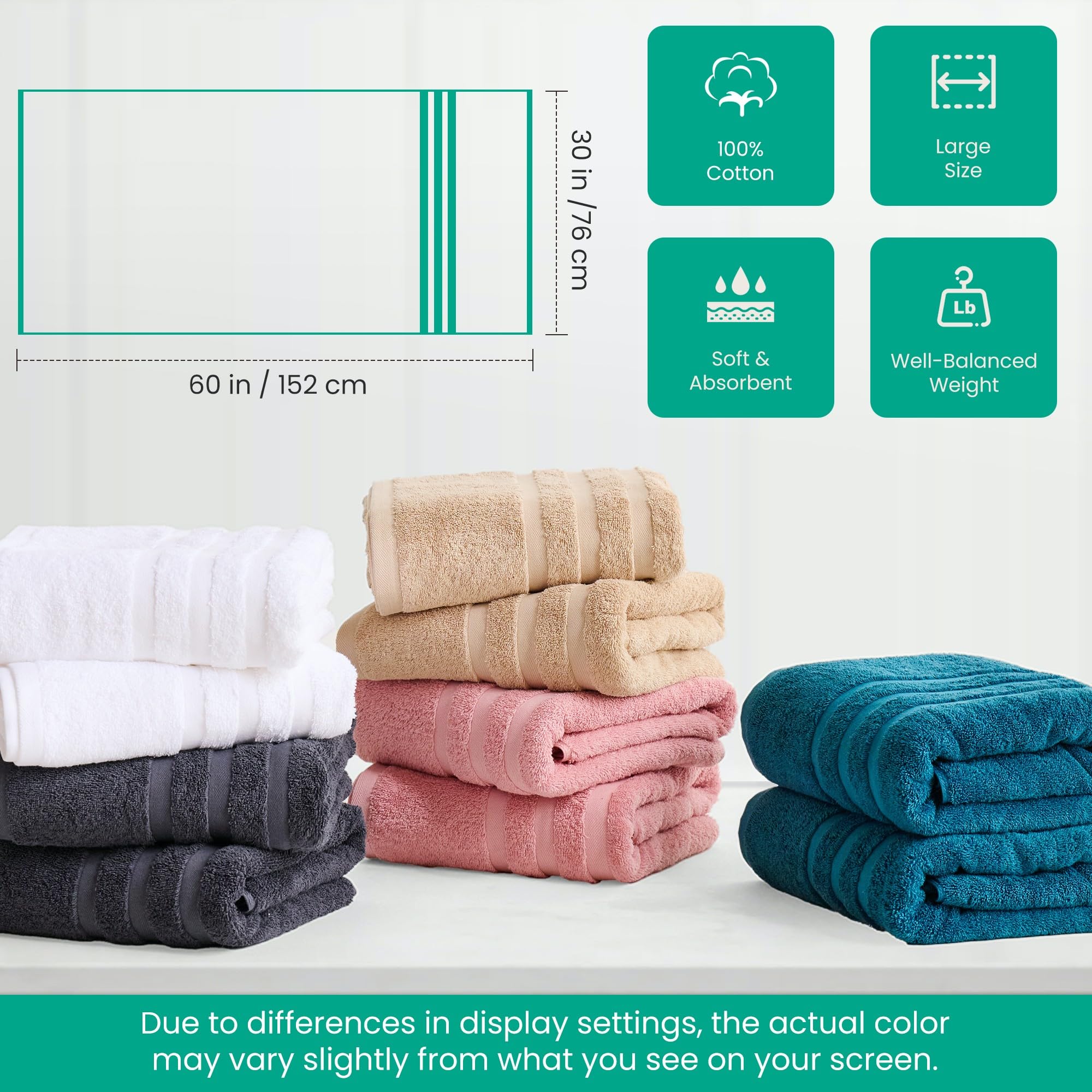 Velqora 30x60 pink towel delivers soft plush comfort for guests.