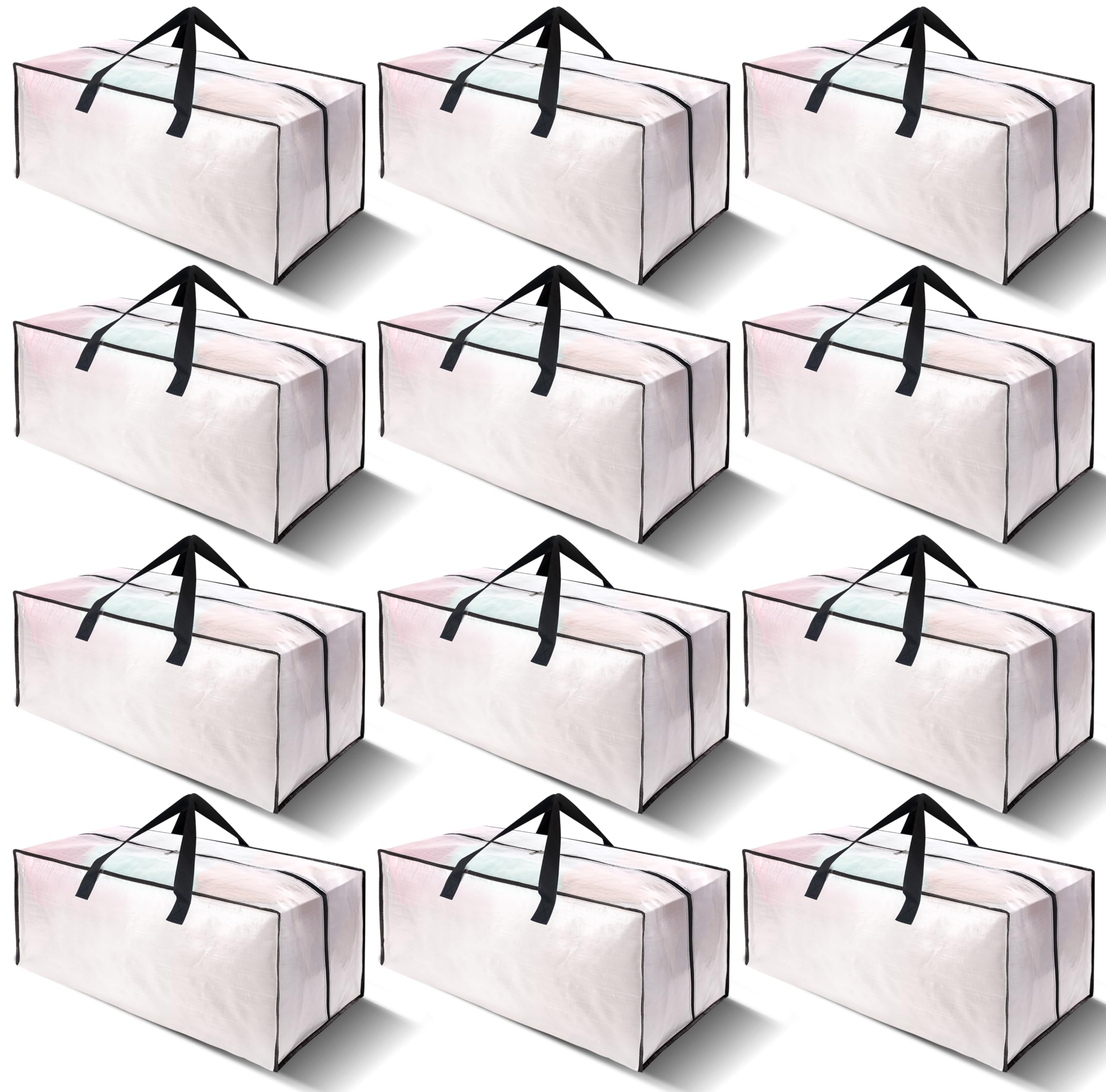 VELVETSURE 12 pack heavy duty moving bags fold flat for compact storage