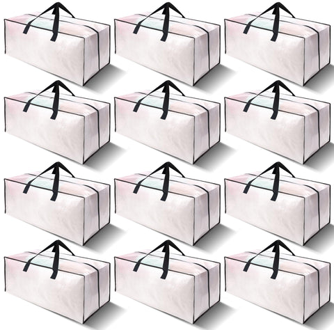 VELVETSURE 12 pack heavy duty moving bags fold flat for compact storage