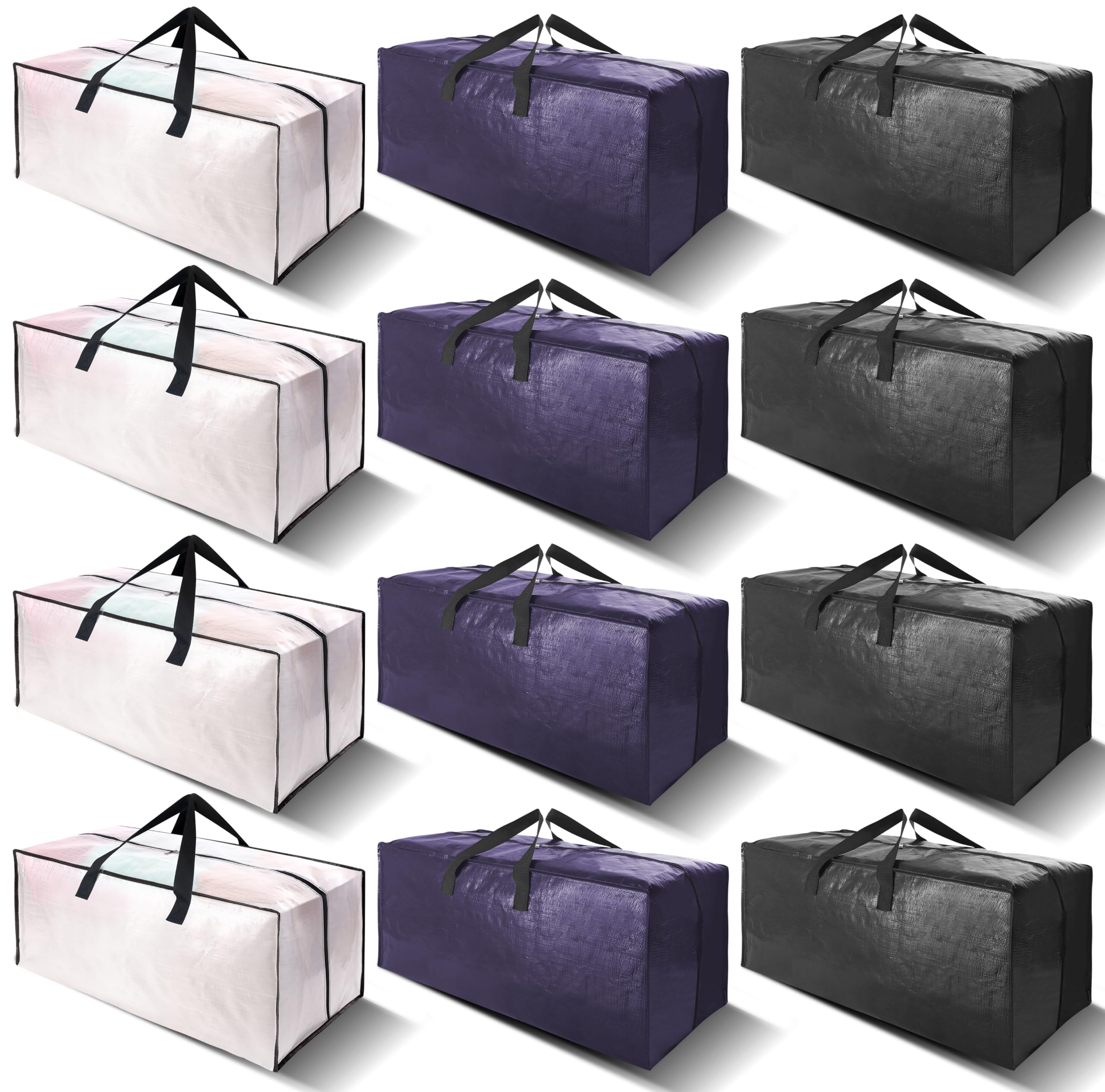 VELVETSURE 12-pack moving bags with backpack straps for easy transport