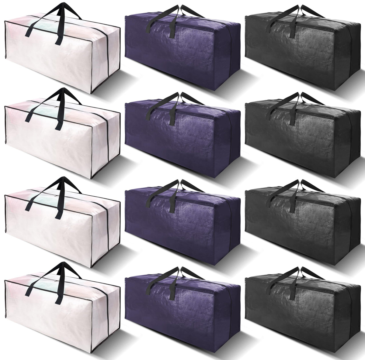 VELVETSURE 12-pack moving bags with backpack straps for easy transport