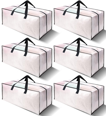 VELVETSURE six-pack moving bags folded flat for space-saving storage.