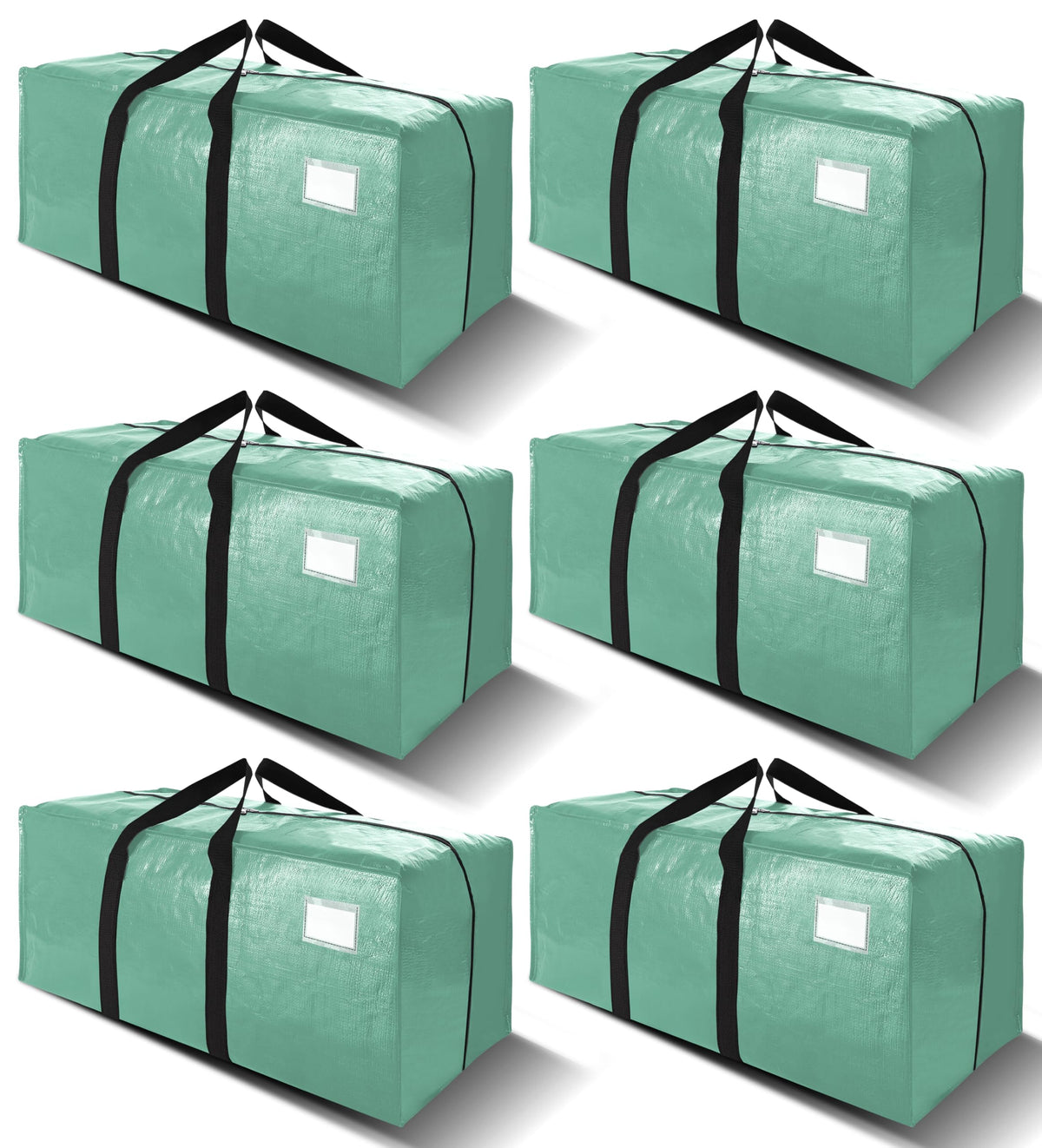 VELVETSURE 6-pack heavy-duty bags folded flat for space-saving storage.