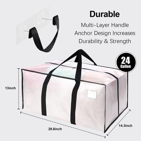 VELVETSURE bags packed flat to save dorm room storage space