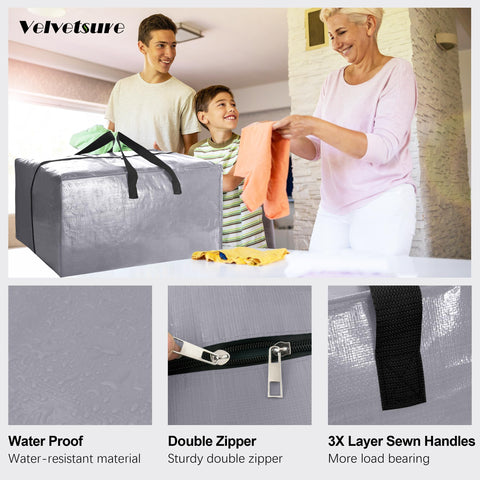 VELVETSURE bag featuring strong handles and reinforced zippers for durable use.