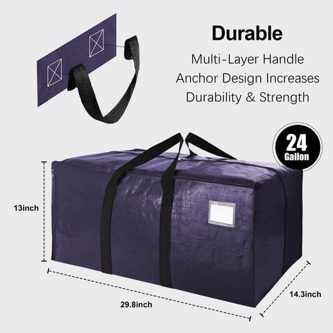 Velvetsure extra-large bag showing 29x13x14 inches for large capacity.
