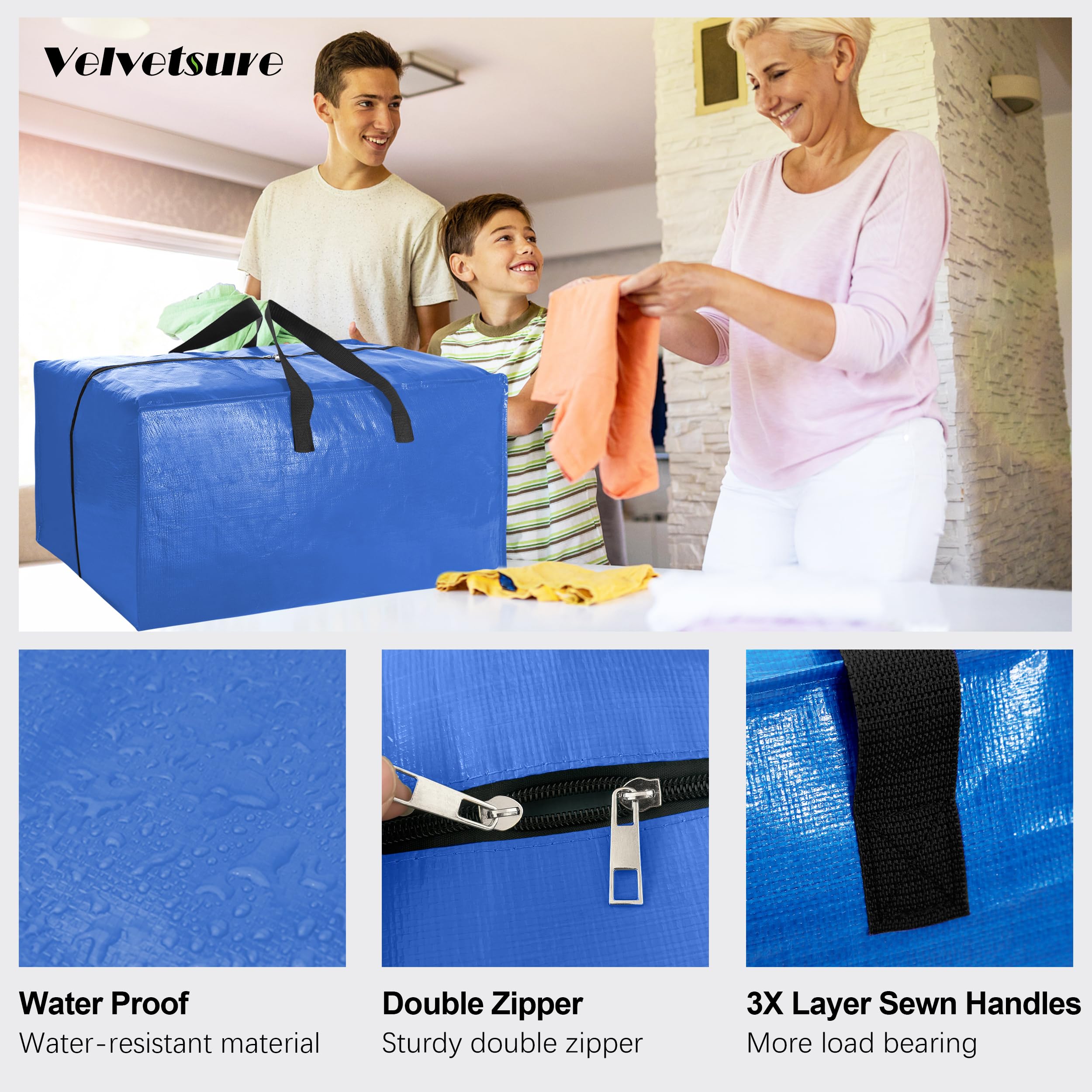 VELVETSURE fold-flat design saves space when storing between moves.