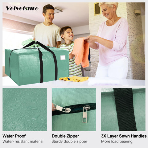 VELVETSURE reinforced zippers demonstrate durable closure for heavy packing.