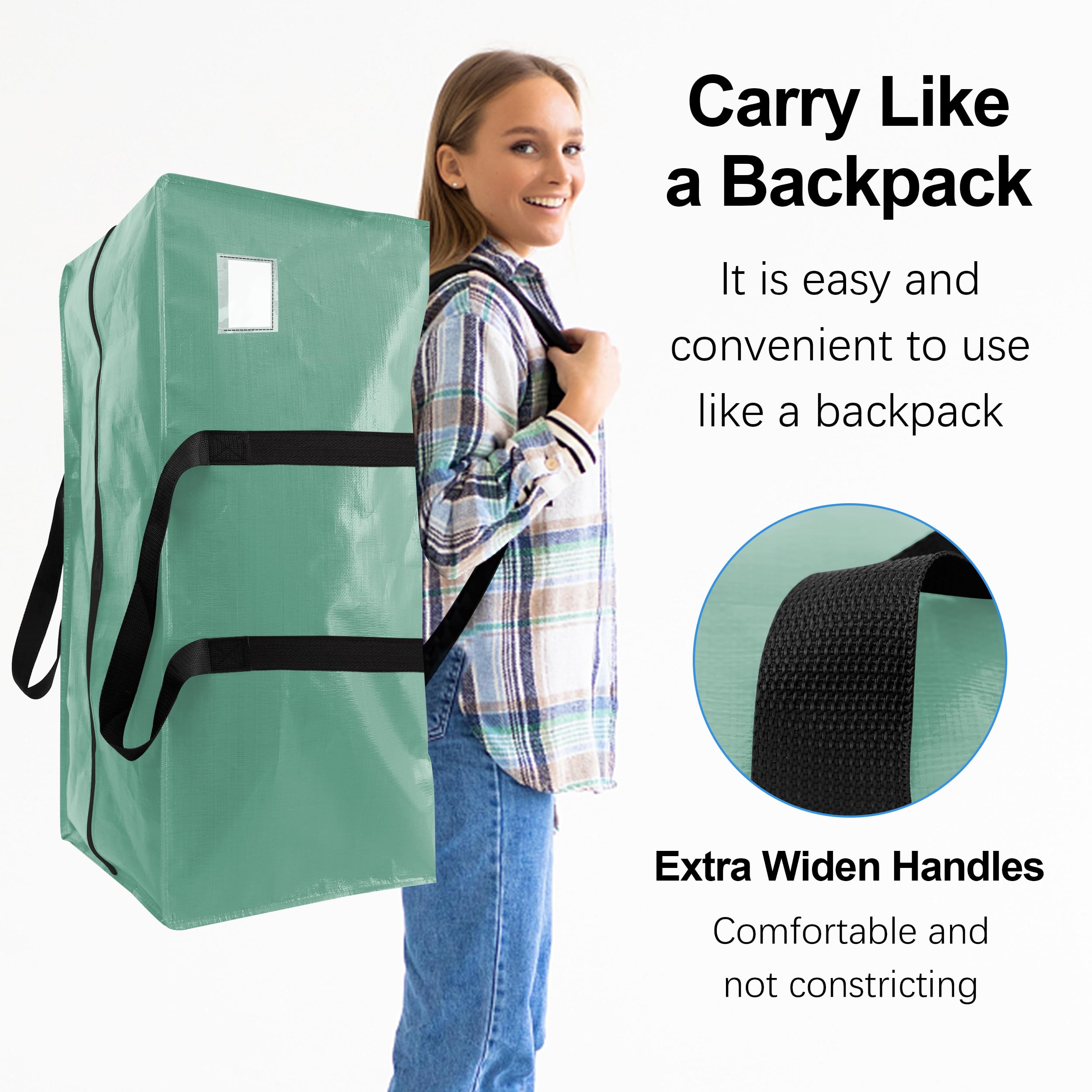 VELVETSURE upgraded wide webbing handles reduce hand stress during lifting.