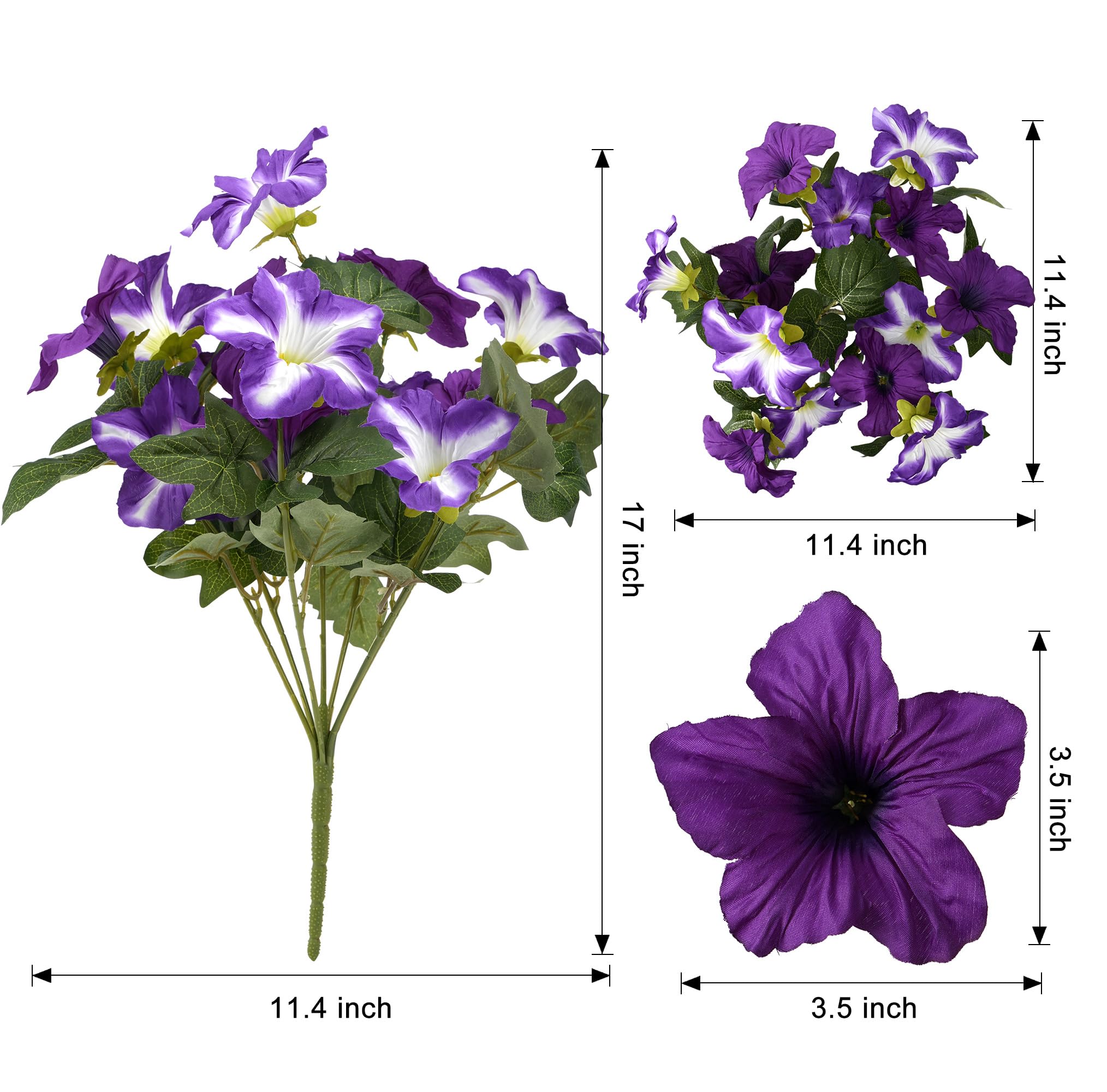 Vemander petunia outdoor purple faux flowers add vibrant balcony color