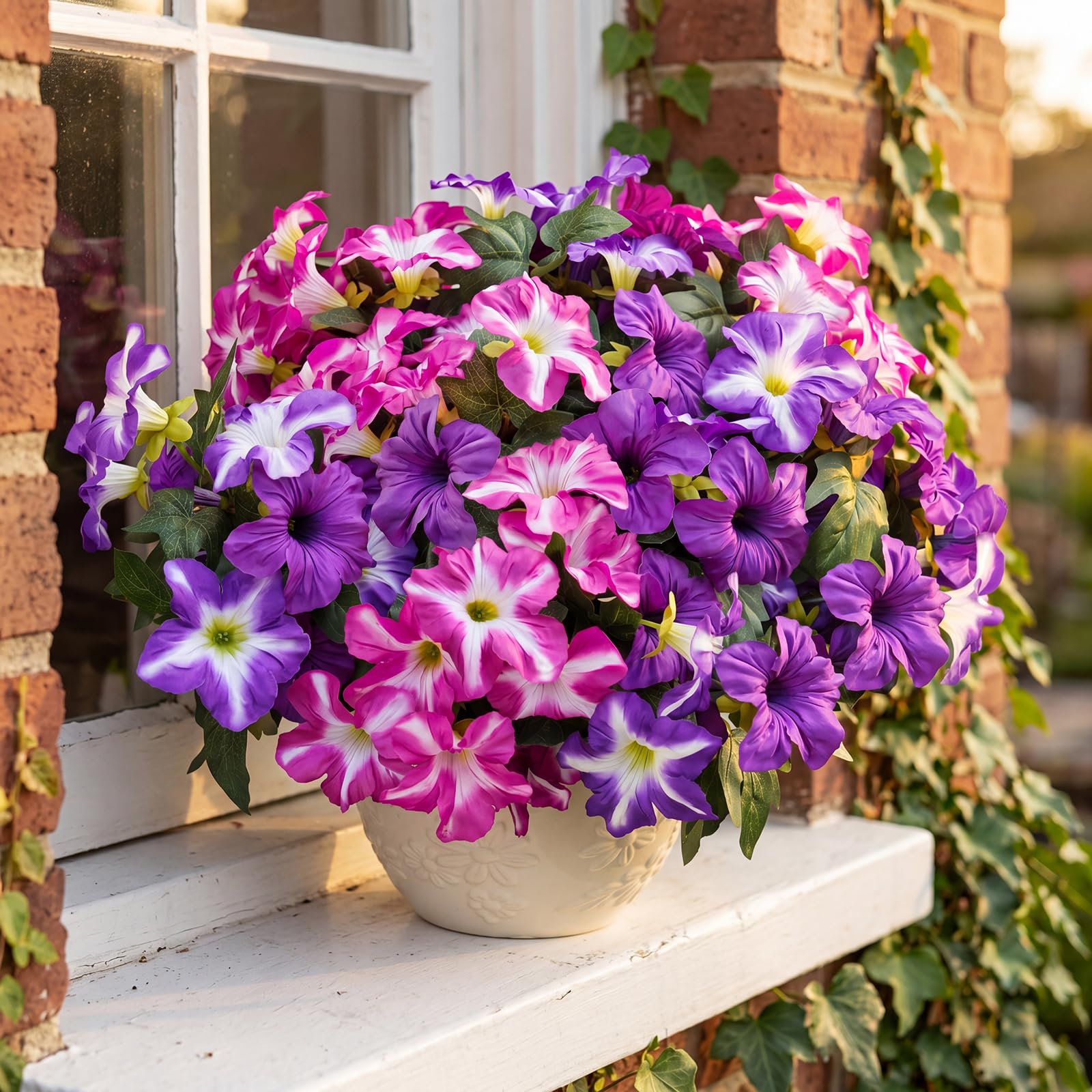 Vemander petunia size 11.4in width and 17in height for easy placement