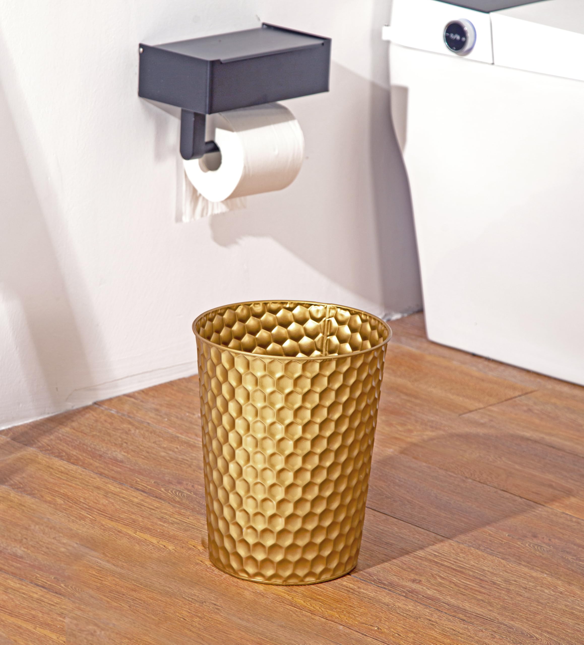 Venalys flower-planter-capable trash-bin can hold artificial blooms as decor.