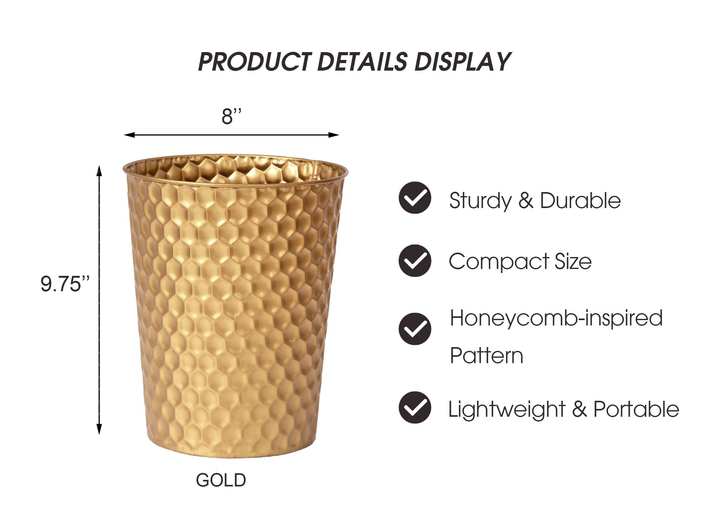 Venalys versatile storage trash bin for organizing small items while adding style.