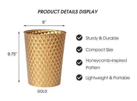 Venalys versatile storage trash bin for organizing small items while adding style.