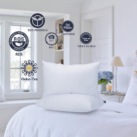Vendare hypoallergenic 100% cotton cover keeps sleeping environment cool and clean.