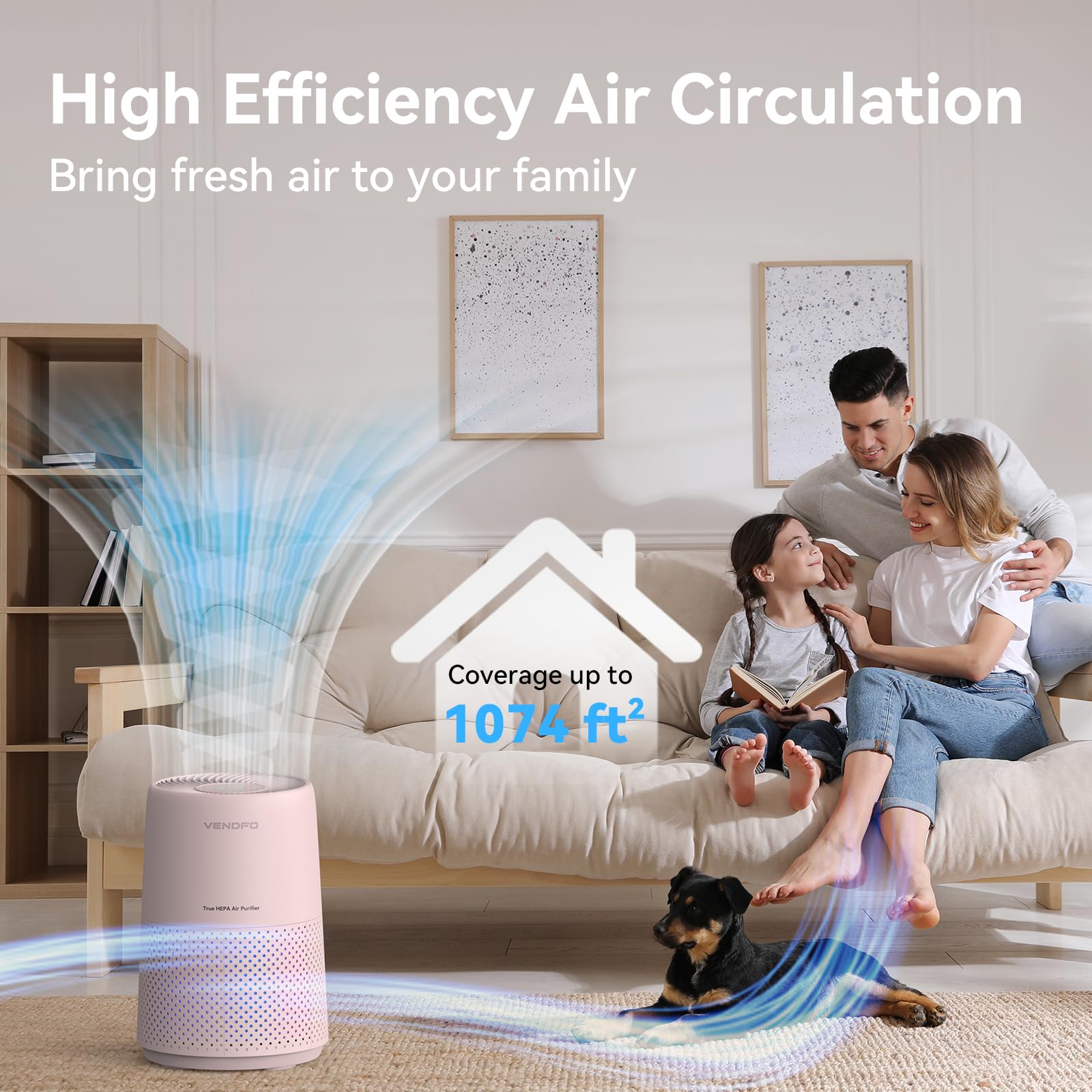 VENDFO cream pink filter reminder helps easy maintenance