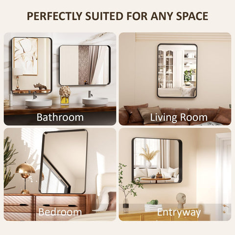 Venlus 22x30 mirror suitable for bathrooms, bedrooms, and entryways with modern appeal.