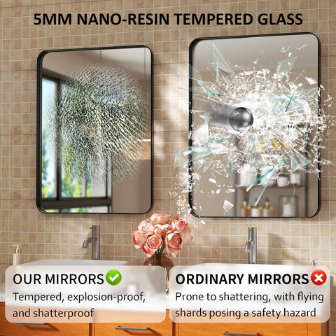 Venlus distortion-free glass helps accurate reflection for grooming and styling routines.