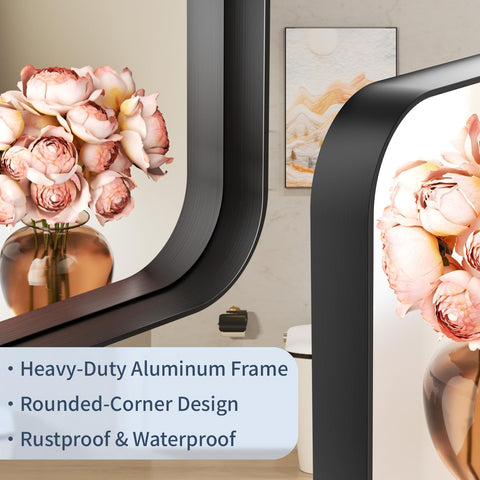 Venlus mirror suits vertical, horizontal, or leaning installs for flexible placement.