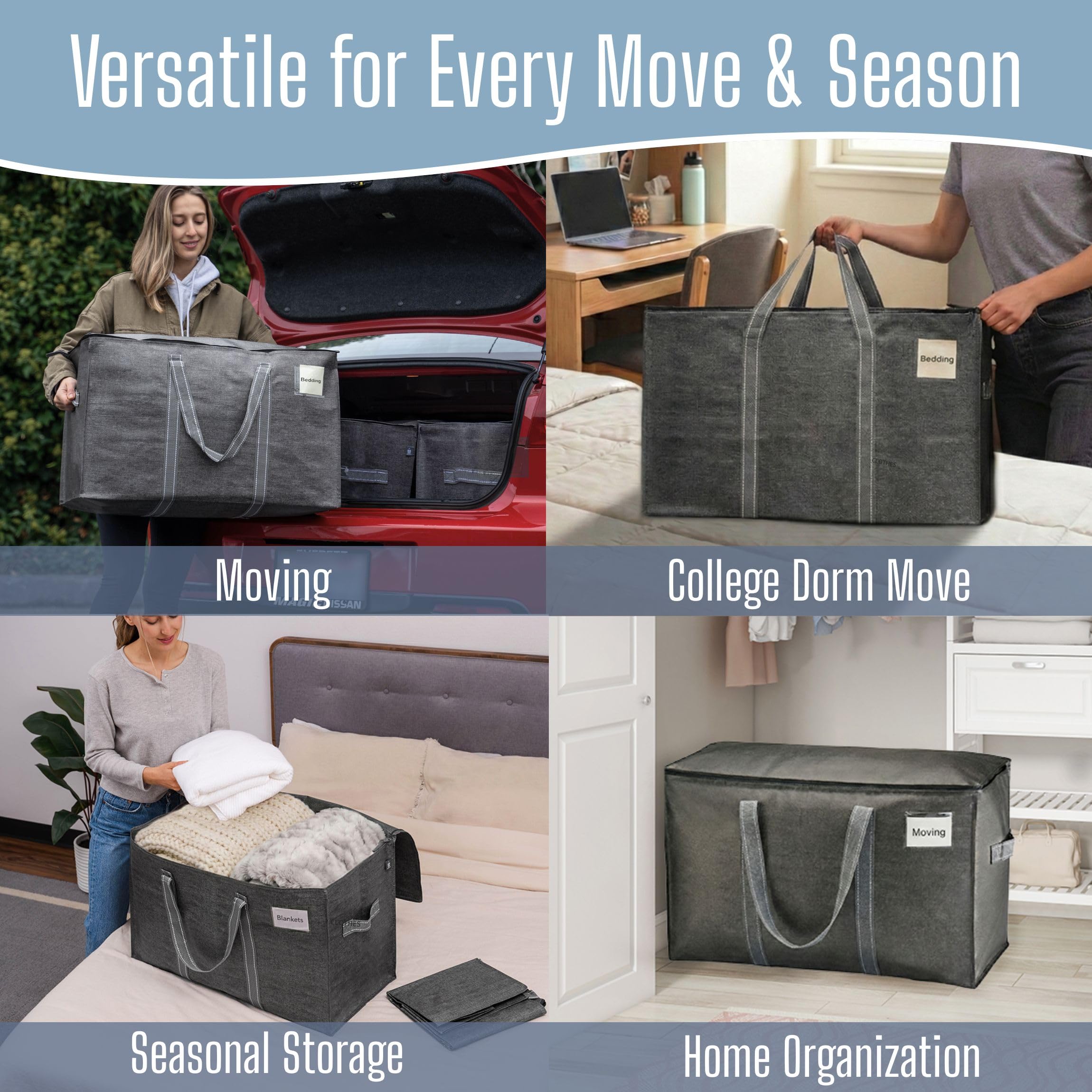 VENO durable reusable storage bag for seasonal storage and moving