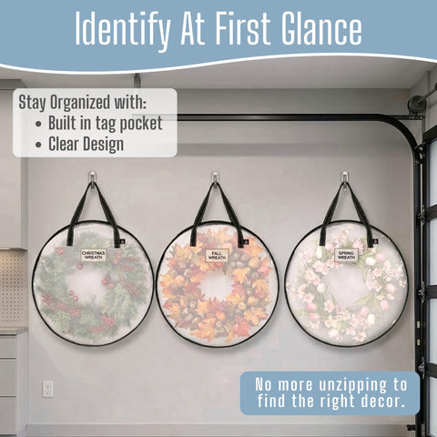 VENO 2-pack and 4-pack wreath storage sets for versatile use.