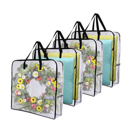 VENO 4 pack clear moving bags for easy visibility and stacking.
