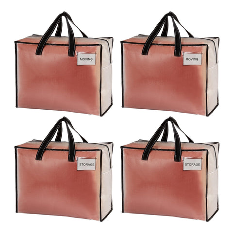 VENO 4-pack heavy-duty moving bags with top zipper for secure packing.