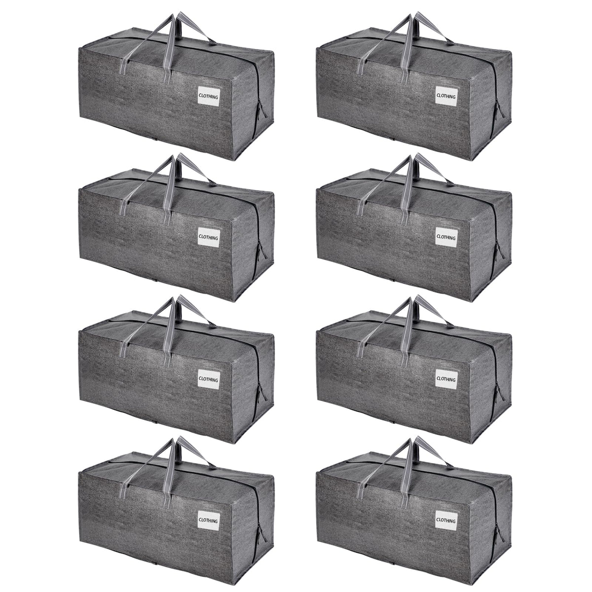 VENO 8-pack heavy duty moving bags with backpack straps ready for stairs and dorm moves