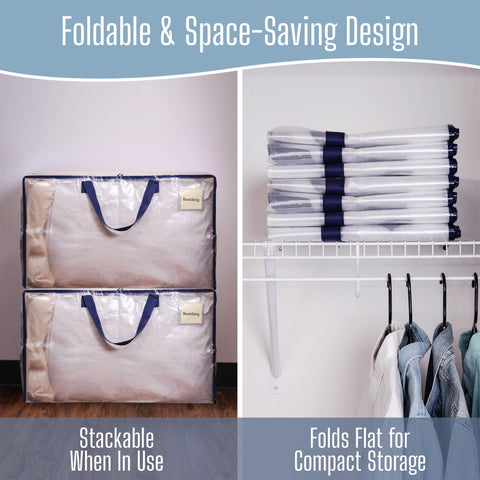 VENO dorm-friendly totes ideal for clothes, shoes, and seasonal storage.