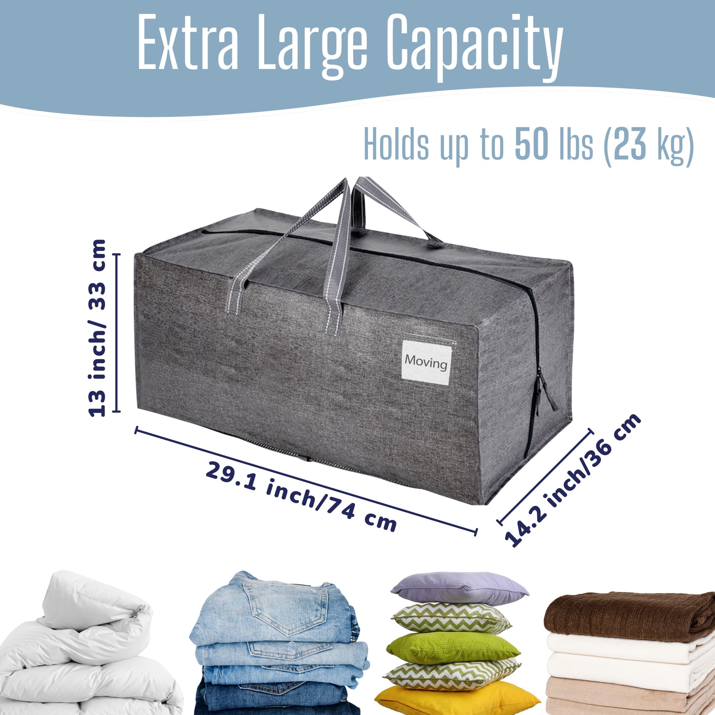 VENO extra-large capacity moving bags ideal for bulky dorm essentials.